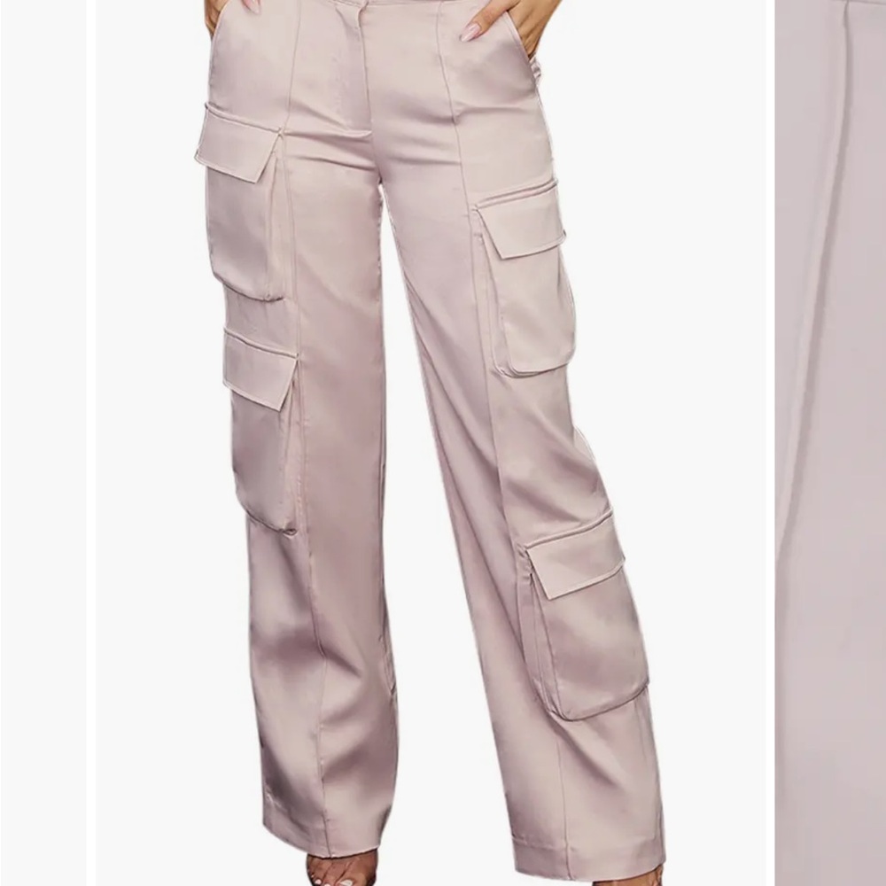 House of CB Women's Cargo Pants in Light Pink
